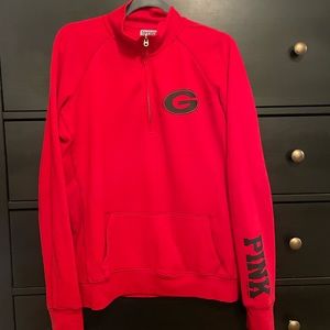 PINK University of Georgia 1/4 Zip Pullover